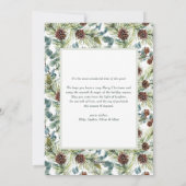 JOY Botanische Pine Krans Foto Collage Kerstmis Feestdagenkaart (Achterkant)