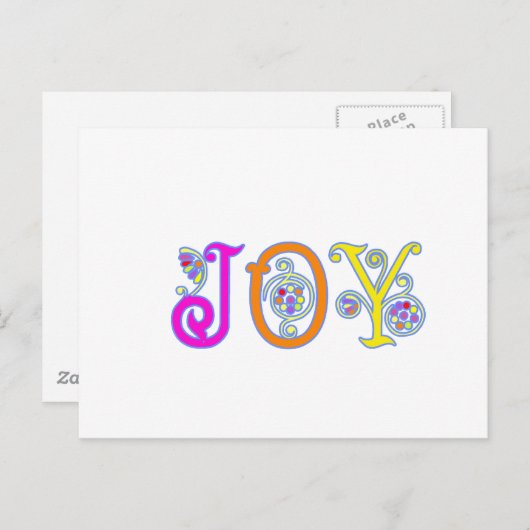 JOY! BRIEFKAART (Voorkant / Achterkant)