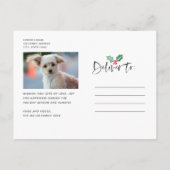 Joy Brush Script Holiday | 2-kerstfoto Aankondigingskaart (Achterkant)