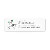 Joy Brush Script Holiday | Kerstmis Etiket (Voorkant)