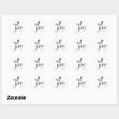 Joy Brush Script Vakantie | Kerstmis Ronde Sticker (Vel)