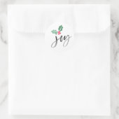 Joy Brush Script Vakantie | Kerstmis Ronde Sticker (Tas)