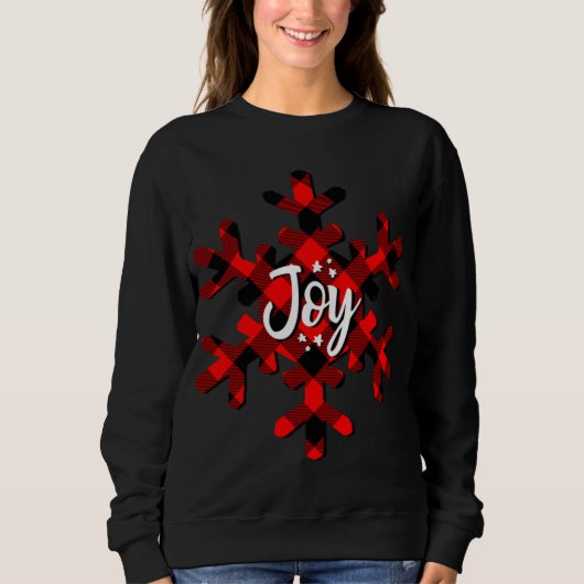 Joy Buffalo Plaid Snowflake Trui (Voorkant)
