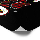 Joy Buffalo Red Pset Dog Paw Print Kerstorna (Hoek)
