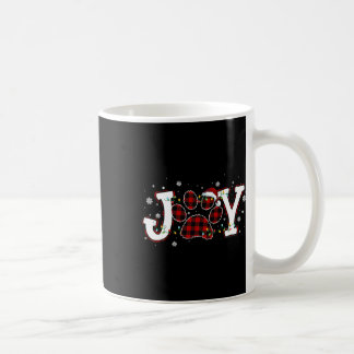 Joy Buffalo Red Pset Dog Paw Print Kerstorna Koffiemok