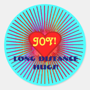 Joy Burst Hugs Stickersq Ronde Sticker