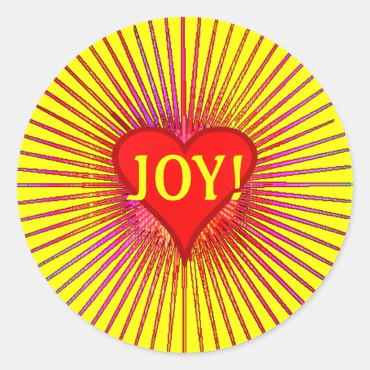JOY BURST-Stickers Ronde Sticker (Voorkant)