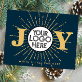 Joy Business Logo Kerstvakantie Sneeuwvlok Briefkaart