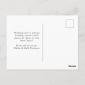 Joy Business Logo Kerstvakantie Sneeuwvlok Briefkaart (Achterkant)