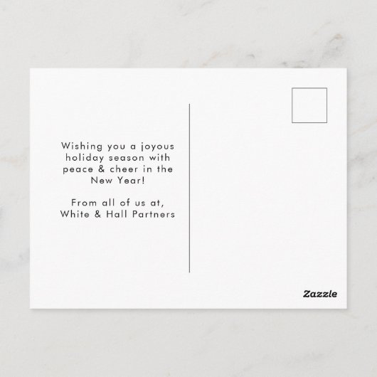 Joy Business Logo Kerstvakantie Sneeuwvlok Briefkaart (Achterkant)