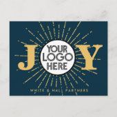 Joy Business Logo Kerstvakantie Sneeuwvlok Briefkaart (Voorkant)
