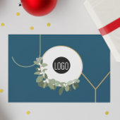 Joy Business Logo Prettige feestdagen Blue Custom Feestdagenkaart