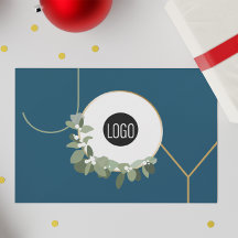 Joy Business Logo Prettige feestdagen Blue Custom