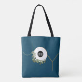 Joy Business Logo Prettige feestdagen Blue Custom Tote Bag (Achterkant)