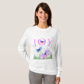 Joy - Butterflies vliegen in Natuur Spring T-Shirt (Voorkant volledig)