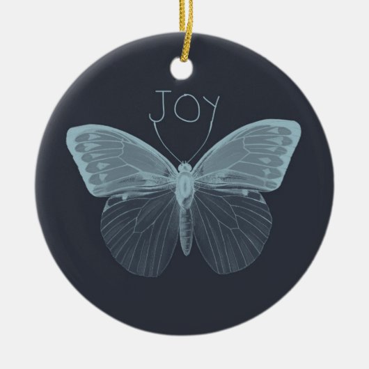 Joy Butterfly Keramisch Ornament (Voorkant)