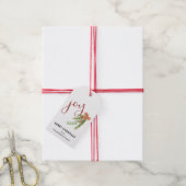 Joy Calligrafie I Waterverf Kerstmis Groenen Cadeaulabel (Met Touw)