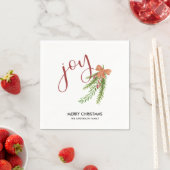 Joy Calligrafie I Waterverf Kerstmis Groenen Servetten (Insitu)