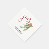 Joy Calligrafie I Waterverf Kerstmis Groenen Servetten (Hoek)