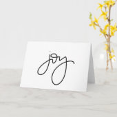 Joy Calligraphy Greeting Card Kaart (Gele Bloem)