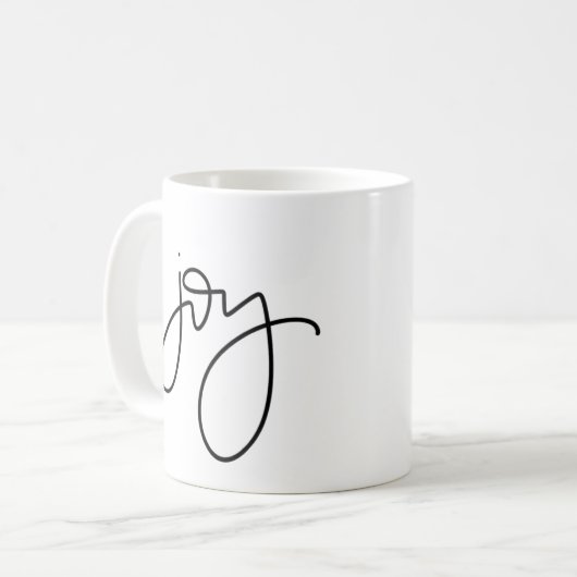 Joy Calligraphy Mok (Voorkant links)