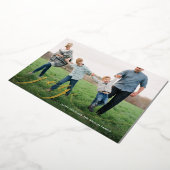 Joy Calligraphy Script Photo Folie Feestdagenkaart (Gedraaid)