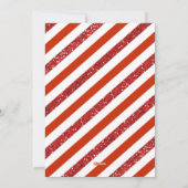 Joy Candy Cane Hart & Sterren Minimalistische Kers Feestdagenkaart (Achterkant)
