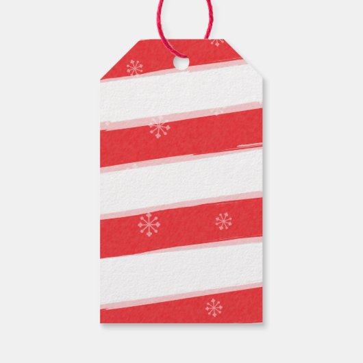 JOY Candy Cane Stripes met kerstrood groen Cadeaulabel (Achterkant)