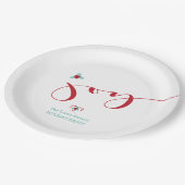 Joy! Candy Canes en Holly Papieren Bordje (Gekanteld)