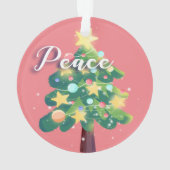 Joy Carton kerstboom Roze versiering Ornament (achterkant)