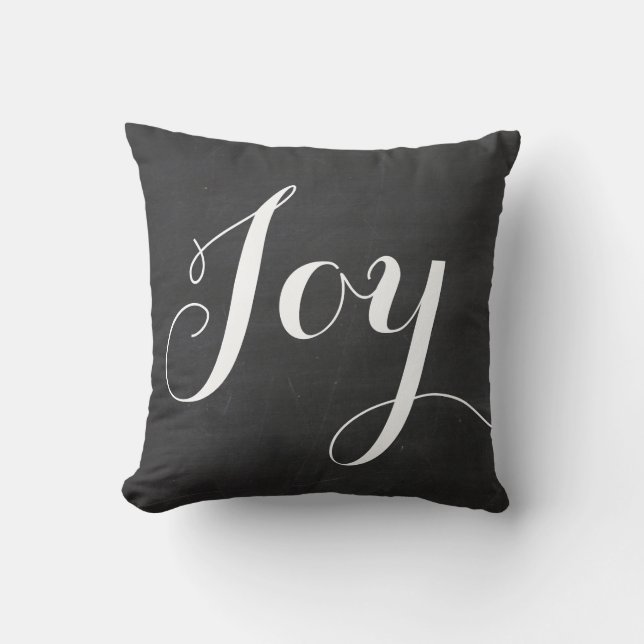 Joy Chalkboard Kussen (Voorkant)
