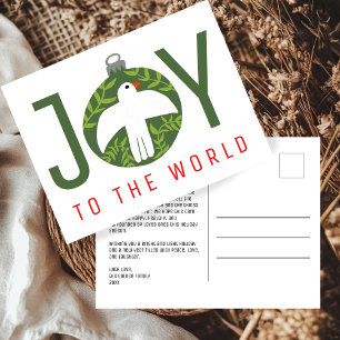 JOY Charming Dove Kerst Ornament Xmas  Feestdagenkaart