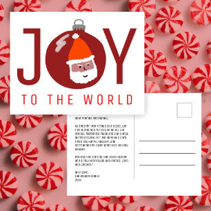 JOY Charming Santa Kerst Ornament Kerstmis  Feestdagenkaart