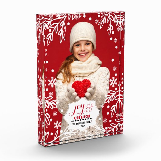 Joy & Cheer. Aangepast kerstfotoblok Fotoblokken (Links)