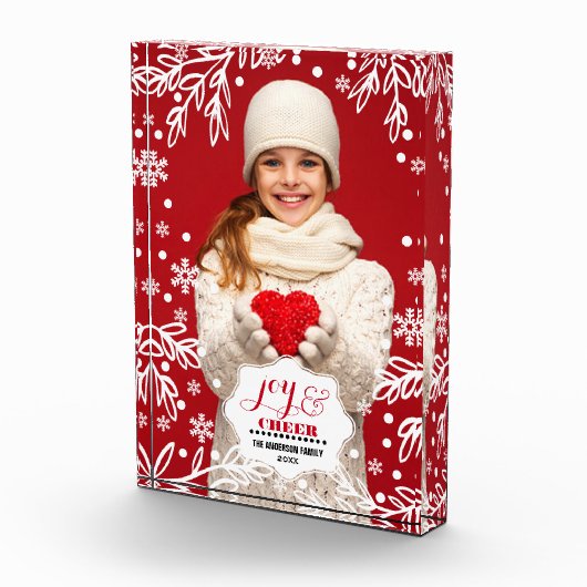 Joy & Cheer. Aangepast kerstfotoblok Fotoblokken (Rechts)