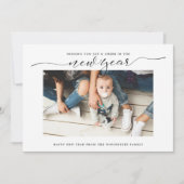 Joy & Cheer New Year Holiday Card Feestdagenkaart (Voorkant)