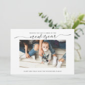 Joy & Cheer New Year Holiday Card Feestdagenkaart (Staand voorkant)