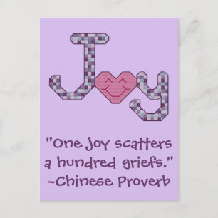 Joy Chinese Proverb Briefkaart
