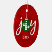 JOY Chiropractic/Chiropractor Oval Ornament (Rechts)