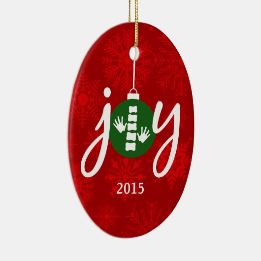 JOY Chiropractic/Chiropractor Oval Ornament (Rechts)