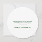 JOY Chiropractic Flat Holiday kerstkaarten Feestdagenkaart (Achterkant)