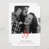 Joy Christ is Born Foto Kerstmis Vakantie Kaart (Voorkant / Achterkant)