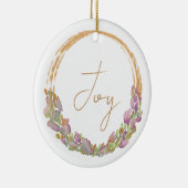 Joy Christelijk Bijbelvers waterverf Kerst Keramisch Ornament (Rechts)