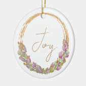Joy Christelijk Bijbelvers waterverf Kerst Keramisch Ornament (Links)