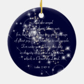 Joy Christelijk kerstdecoratie Keramisch Ornament (Achterkant)