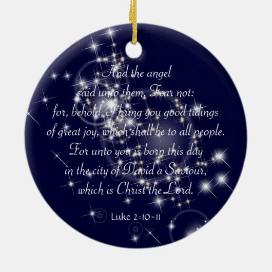 Joy Christelijk kerstdecoratie Keramisch Ornament (Achterkant)