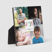 Joy Christmas 4 Fotocollage Familie Afbeeldingen Fotoplaat (Voorkant)