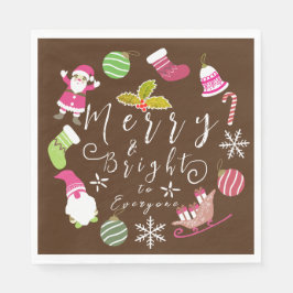 Joy Christmas Brown Servet