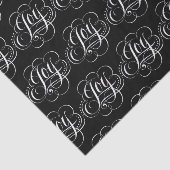 Joy - Christmas Chalk Calligraphy Lettering Black Tissuepapier (Detail)