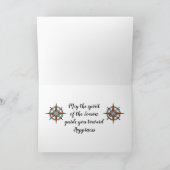 Joy Christmas Compass Roos Kaart (Binnen)